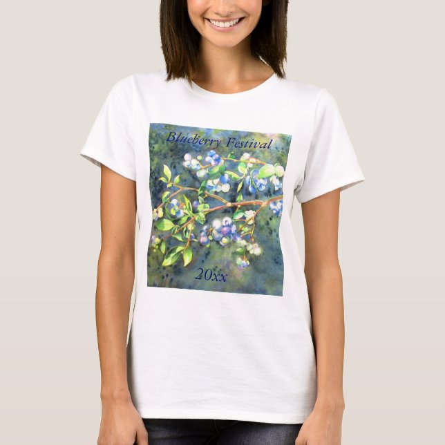 Camiseta Blueberries, fruta romántica (Anverso)