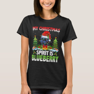 Camiseta Blueberry con sombrero Santa - Espíritu de Navidad