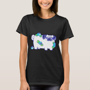 Camiseta Blueberry Pug Watercolor Classic T-Shirt 579