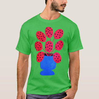 Camiseta Blueberry Vase Fuchsia Francesa deja vasos