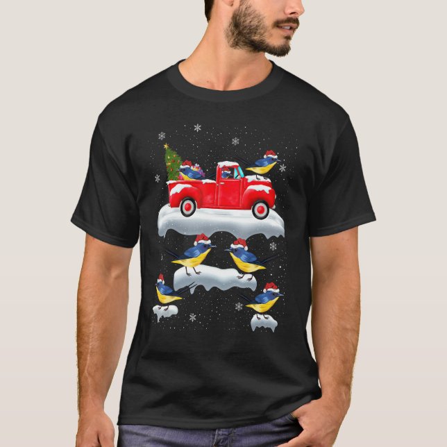 Camiseta Bluebird Riding Christmas Tree Truck Bluebird Chri (Anverso)