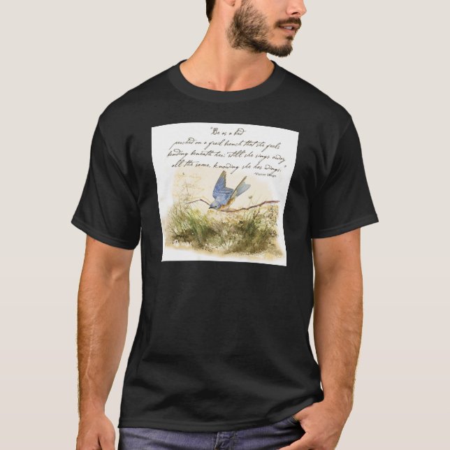 Camiseta Bluebird sobre el poema Inspirador de la rama Vict (Anverso)