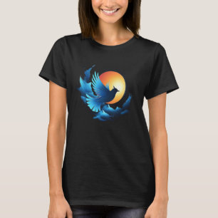 Camiseta Bluebird Sunrise Bird Mountain Senderismo por la n