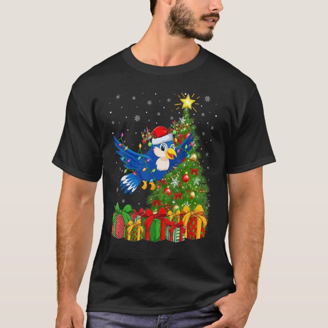 Camiseta Bluebird   Xmas Holiday Santa Bluebird Christmas T (Anverso)