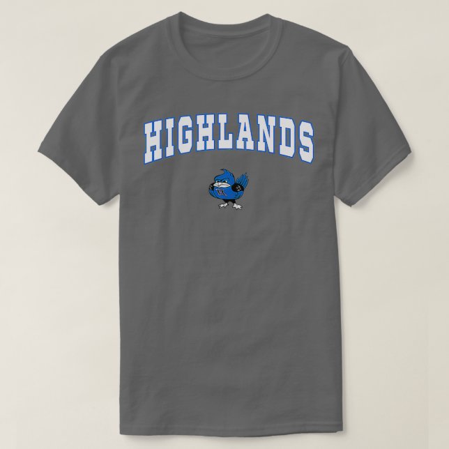 Camiseta Bluebirds de la escuela secundaria Highlands (Diseño del anverso)