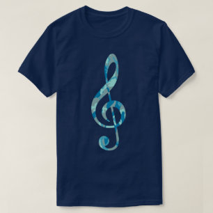 Camiseta BlueBlast Camo Pattern Treble Clef