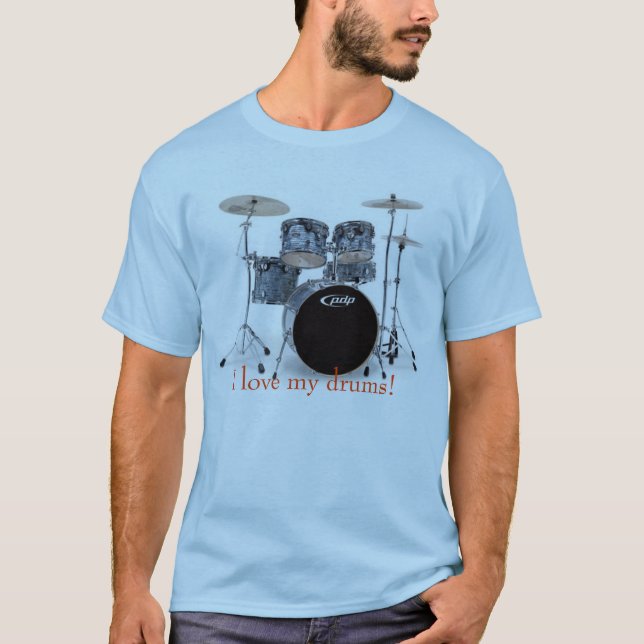 Camiseta ¡bluecx, amo mis tambores! (Anverso)
