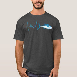 Camiseta Bluefin Tuna Heartbeat EKG Pulseline Deep Sea