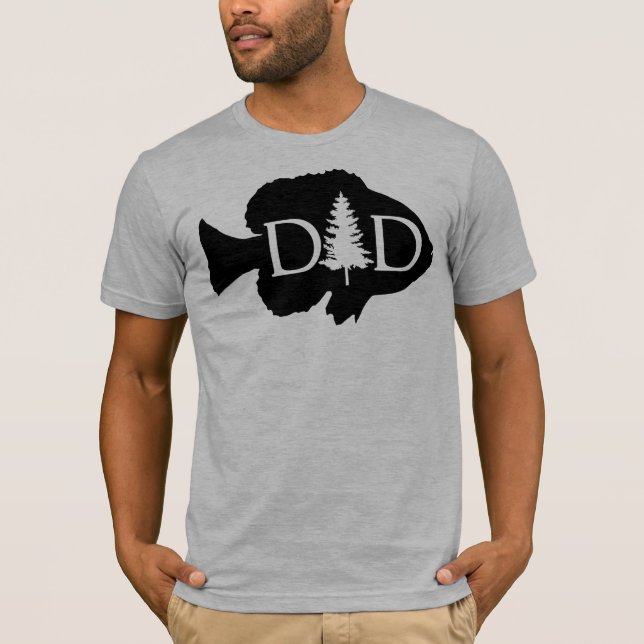 Camiseta Bluegill Fishing Dad Silhouette | Día del Padre (Anverso)
