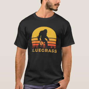 Camiseta Bluegrass Bigfoot Shirfoot Sasquatch Con Banjo Tee