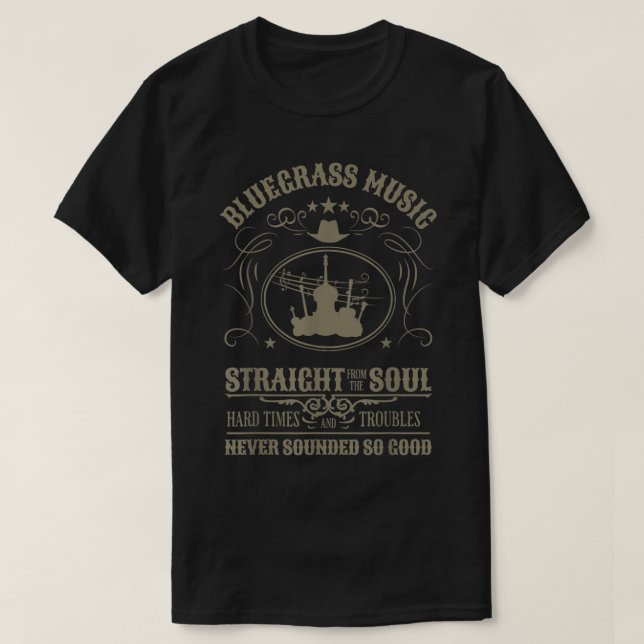 Camiseta Bluegrass Music Straight From The Soul  (Diseño del anverso)