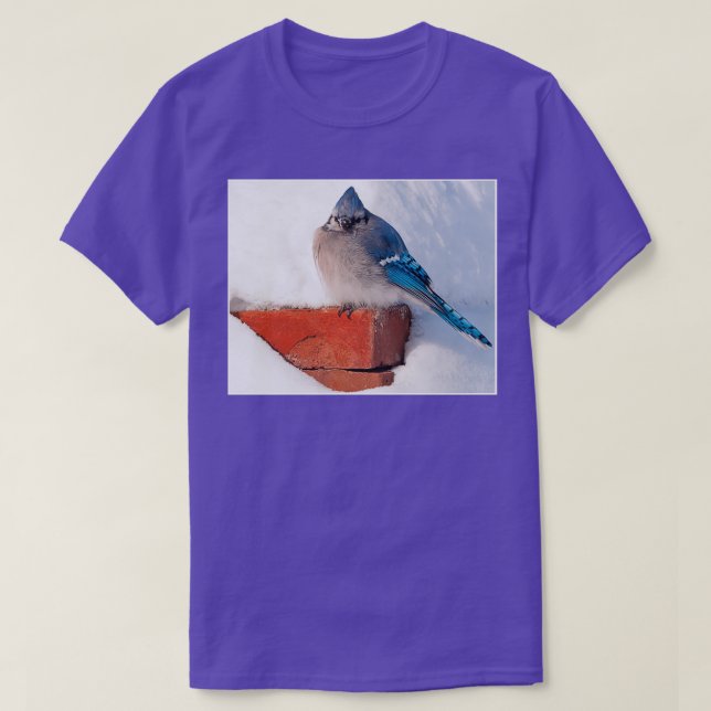Camiseta Bluejay En La Trimezcla De Nieve (Diseño del anverso)