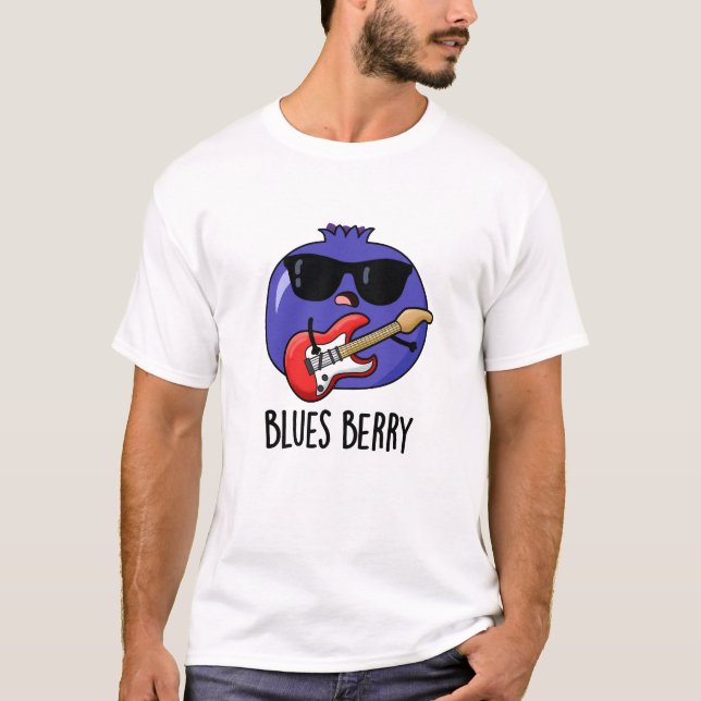 Camiseta Blues Berry Funny Fruit Pun (Anverso)