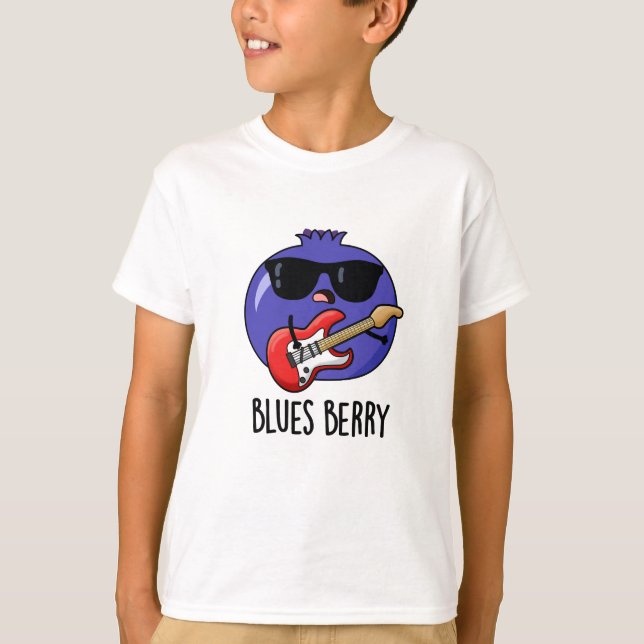 Camiseta Blues Berry Funny Fruit Pun (Anverso)