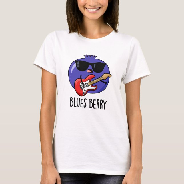 Camiseta Blues Berry Funny Fruit Pun (Anverso)