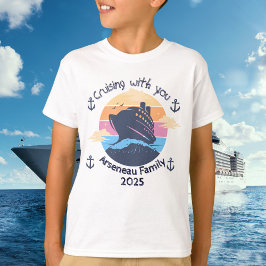 Camiseta Blues de crucero familiar Los niños personalizan