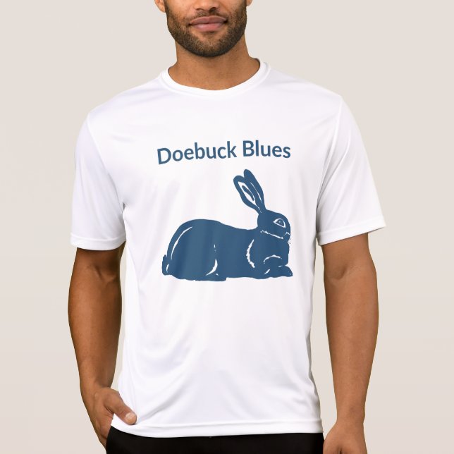 Camiseta Blues de Doebuck Rare, Activewear de Conejo Hereda (Anverso)
