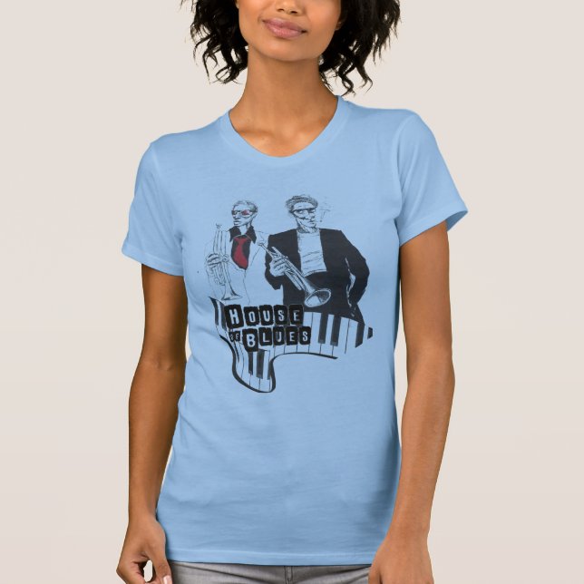 Camiseta blues house horn (Anverso)