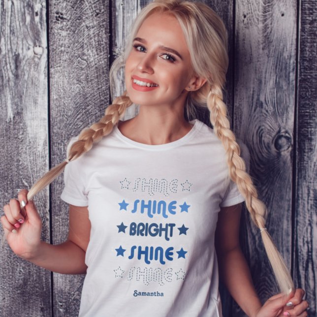 Camiseta Blues Shine. Brilla. Brillante. Brilla. Brilla. Ca (Subido por el creador)