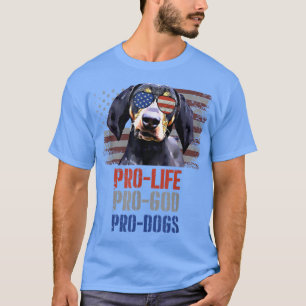 Camiseta Bluetick Coonhound Pro Life Pro Dios Perros
