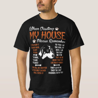 Camiseta Bluetick Coonhound Visting House Por Favor Recuerd