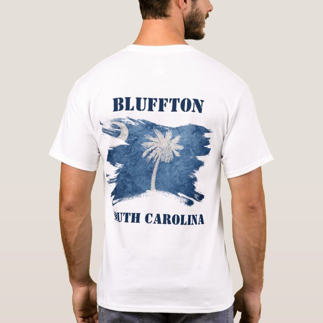 Camiseta Bluffton Carolina del Sur Género de los Países Baj (Reverso)