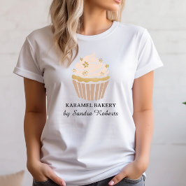 Camiseta Blush Pink Cupcake Bakery Business