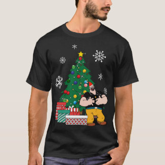 Camiseta Bluto alrededor de la Popeye del árbol de Navidad