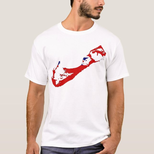 Camiseta BM del mapa de Bermudas (Anverso)