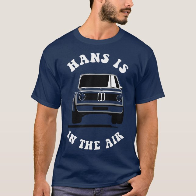 Camiseta BMW 2002 Turbo Hans is in the Air Asphalt (Anverso)