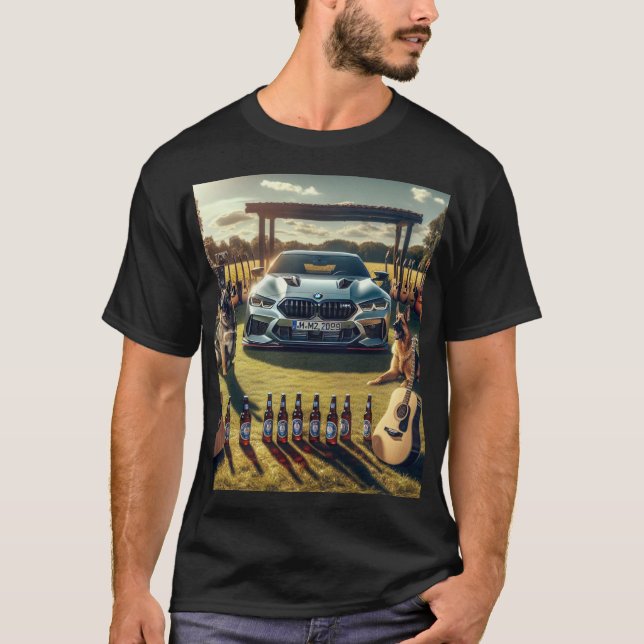 Camiseta BMW Beer, guitars, and dogs (Anverso)