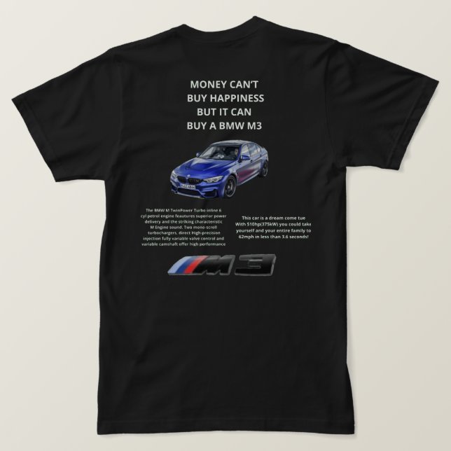 Camiseta bmw M3 (Reverso del diseño)