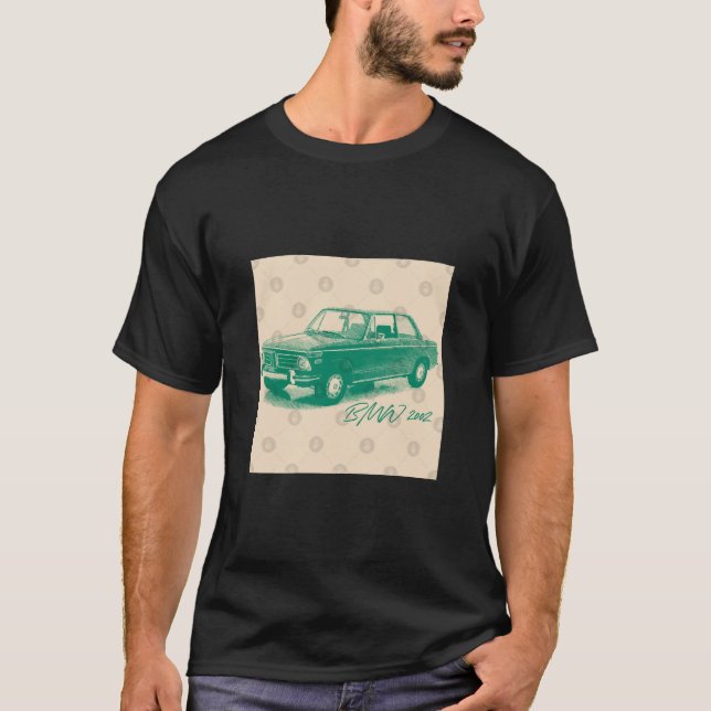 Camiseta BMW serie 02 2002 — Classic Car Design T-Shir (Anverso)