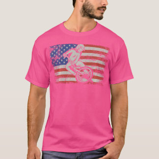 Camiseta Bmx Amantes Bmx Bandera Americana Bmx Riders