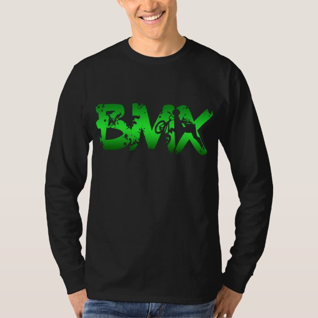 Camiseta BMX angustiado para hombres mujeres niños y ciclis (Anverso)