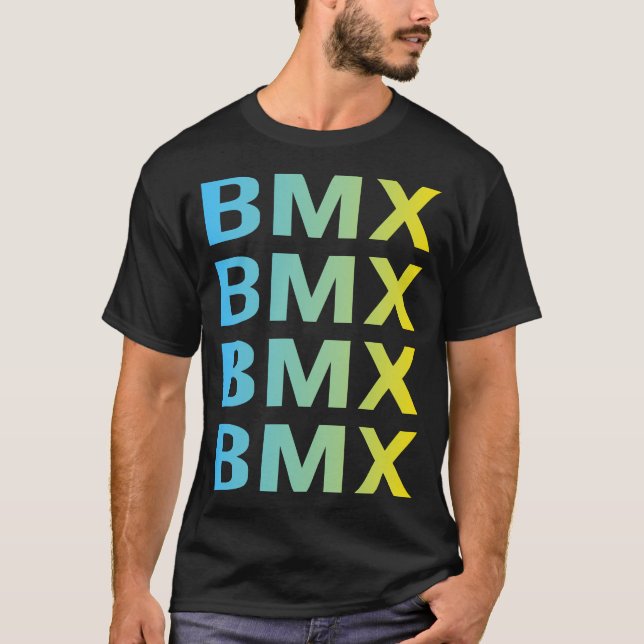 Camiseta BMX Azul Amarillo (Anverso)