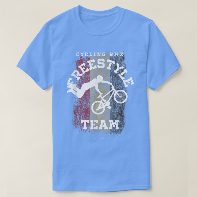 Camiseta BMX Bicicleta estilo libre Bandera Egipto Ciclismo (Diseño del anverso)