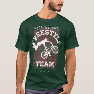 Camiseta BMX Bicicleta estilo libre Bandera Marruecos Cicli