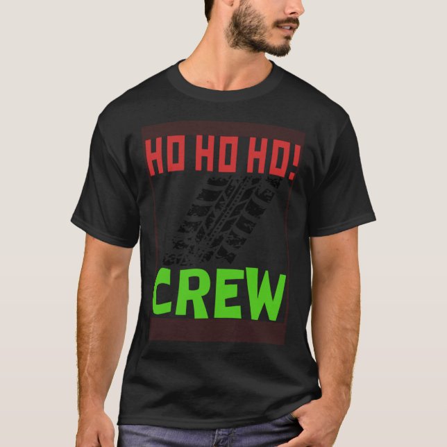 Camiseta BMX Bicycle Mountain Offroad Ho Ho Ho Crew Santa (Anverso)