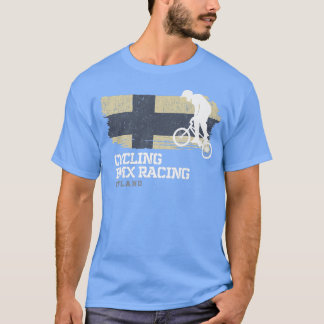 Camiseta BMX Bike Bandera Finlandia Bicicleta Carreras BMX