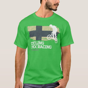 Camiseta BMX Bike Bandera Finlandia Bicicleta Carreras BMX