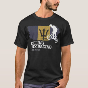Camiseta BMX Bike Barbados Bandera Ciclismo Carreras BMX