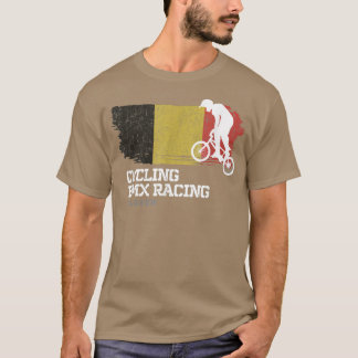 Camiseta BMX Bike Belgium Flag Biking Cycling Racing BMX