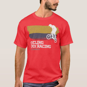 Camiseta BMX Bike Colombia Bandera Ciclismo Carreras BMX