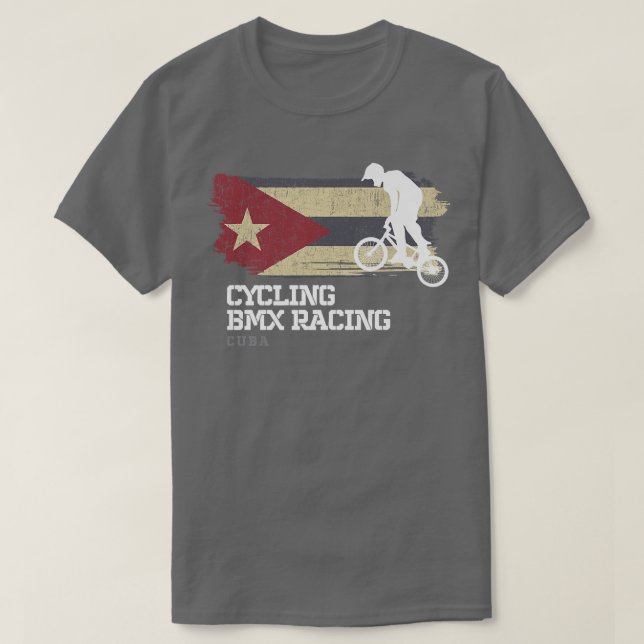 Camiseta BMX Bike Cuba Flag Ciclismo Carreras BMX 267 (Diseño del anverso)