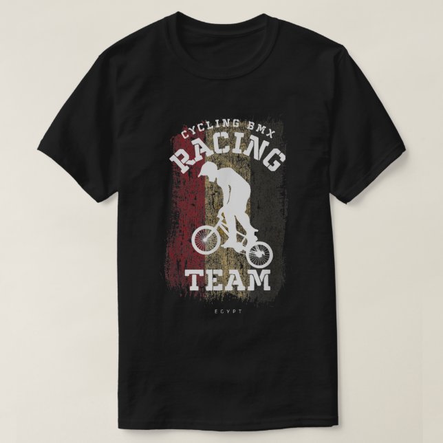 Camiseta BMX Bike Egipto Bandera Ciclismo Carreras BMX 336 (Diseño del anverso)