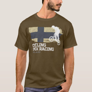 Camiseta BMX Bike Finlandia Bandera Ciclismo Carreras BMX 3