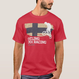 Camiseta BMX Bike Finlandia Bandera Ciclismo Carreras BMX 3