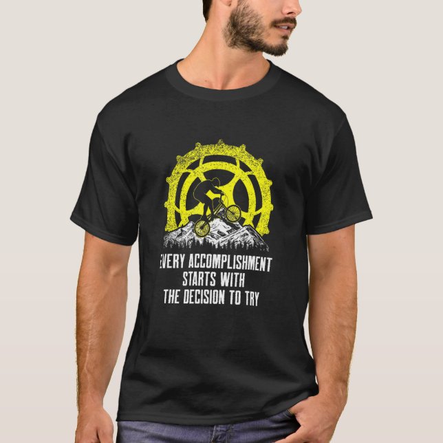 Camiseta Bmx Bike Gear Montañas Ciclista (Anverso)