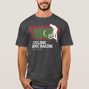 Camiseta BMX Bike Maldives Flag Biking Ciclismo Carreras BM